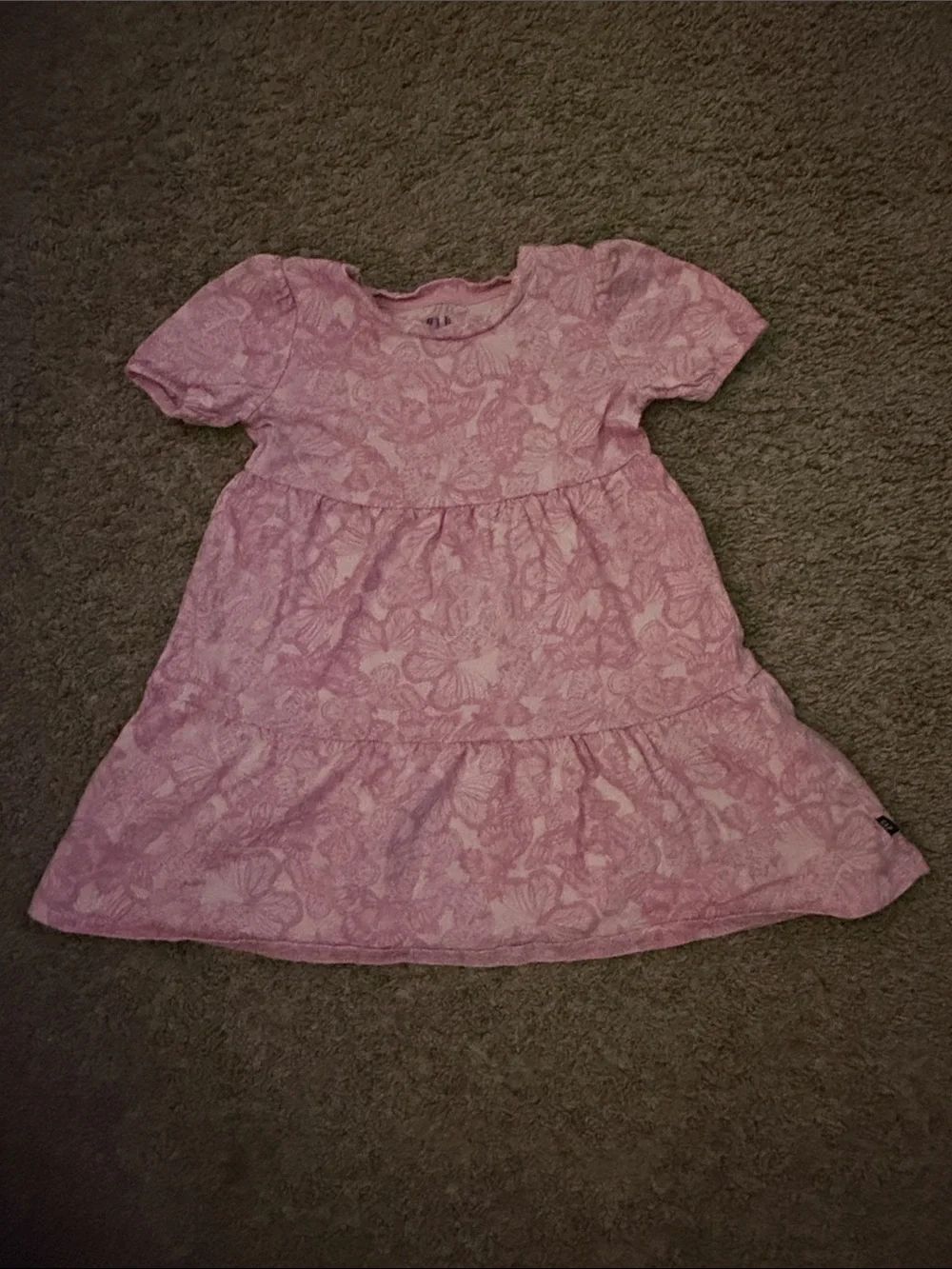 GAP Pink Butterfly Tiered Dress and denim bubble shorts bundle